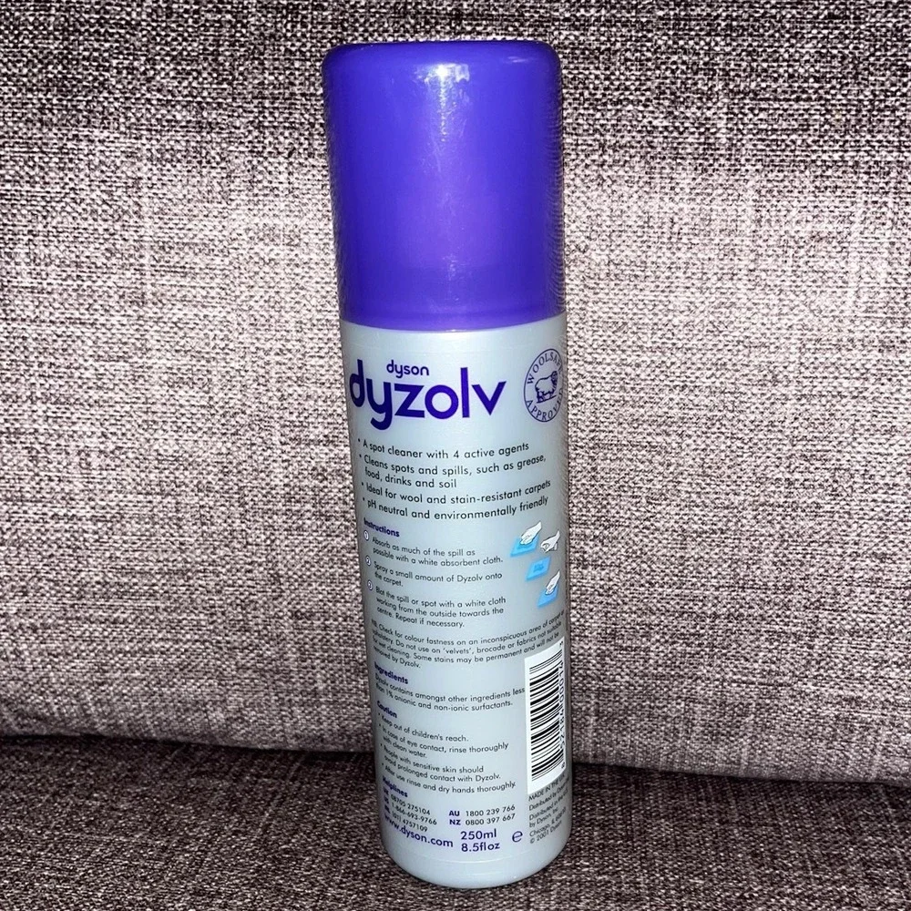 Dyson Dyzolv Spot Cleaner with 4 Active Agents for Carpets & Rugs 8.5 oz - New